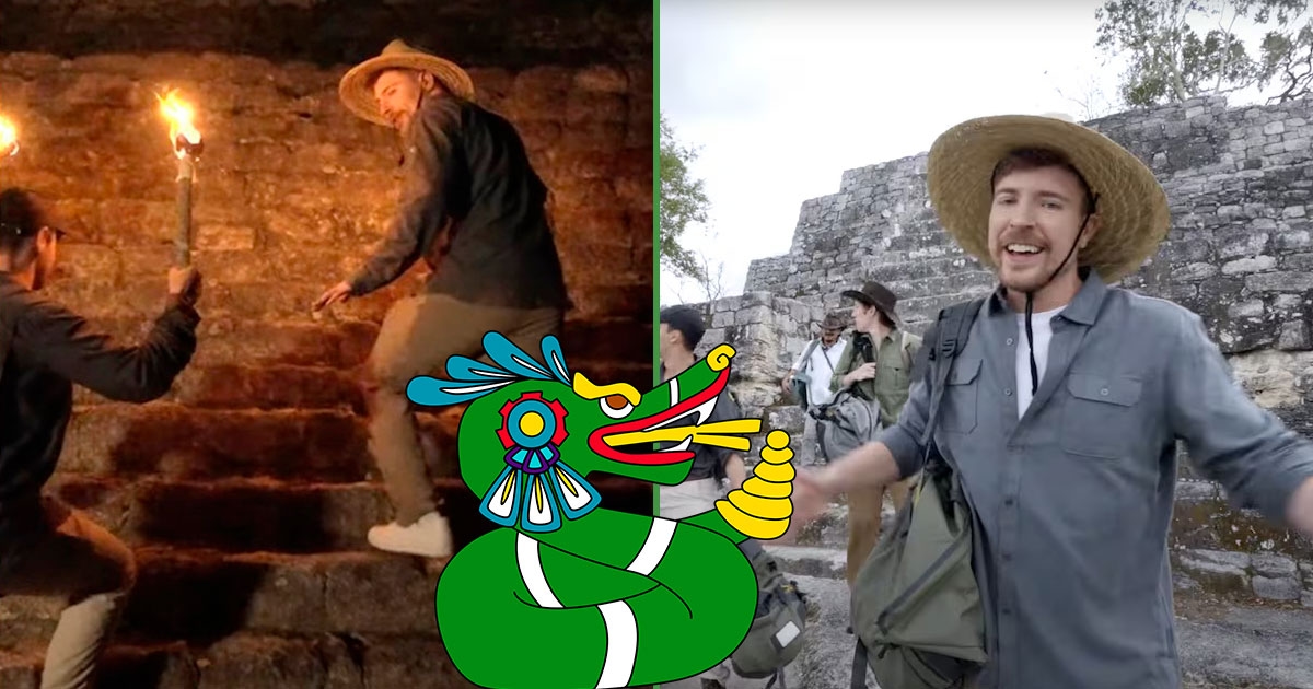 O Sr. Fera afirma que pediu permissão aos deuses maias antes de escalar as pirâmides.