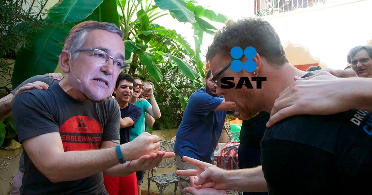 Ricardo Salinas challenges the SAT to a "rock, paper, scissors" over the debt
