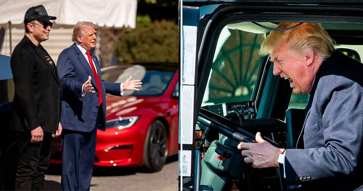 Trump launches his own "patriotic" Tesla that runs on diesel
