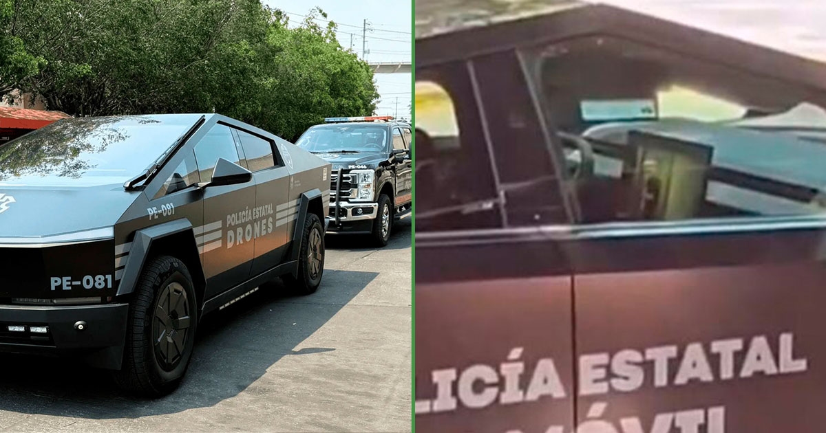 This is how I wanted to get you: Jalisco police caught watching Netflix in a Cybertruck patrol car