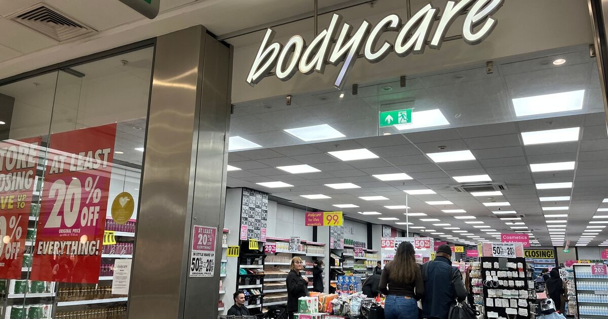 Full list of Bodycare's final 56 stores to close by this Saturday as 444 jobs to go
