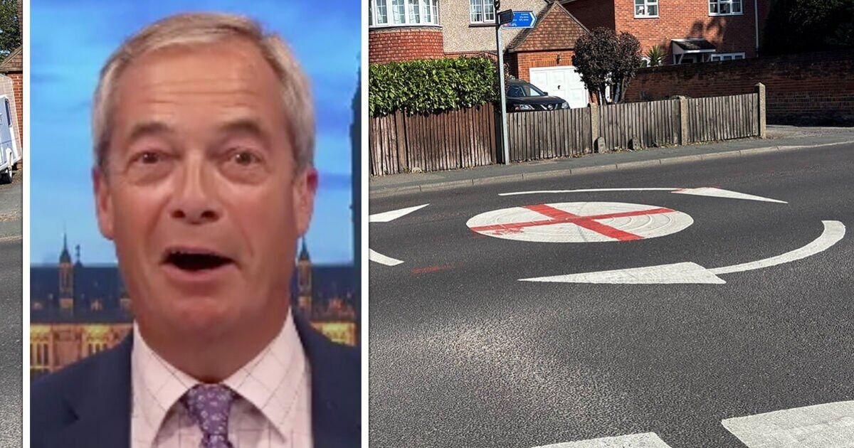 Farage erupts at 'unbelievable' St George's flag message - as council reveals key detail