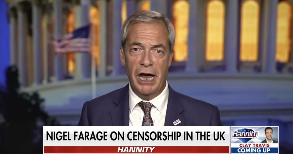 Nigel Farage to call for US sanctions on countries that restrict free speech