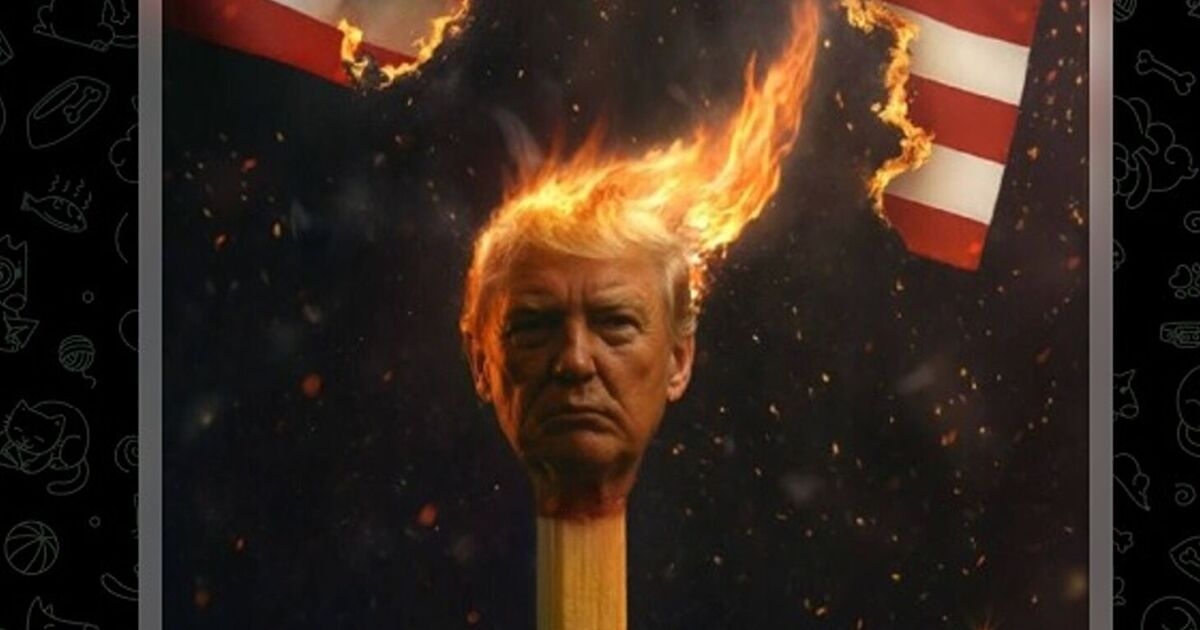 Beeld van Donald Trump in brand, vrolijk gedeeld door Iraanse media, veroorzaakt verontwaardiging