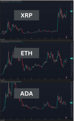 Welche Altcoins sind in den letzten Tagen gestiegen und um wie viel?