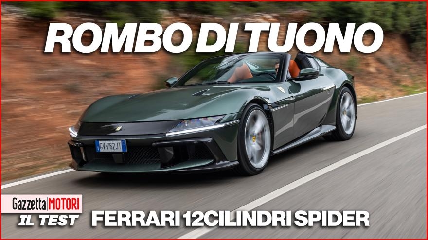 Ferrari 12Silindirli Spider: 830 BG, 9.500 d/d. Açık havada gök gürültüsü