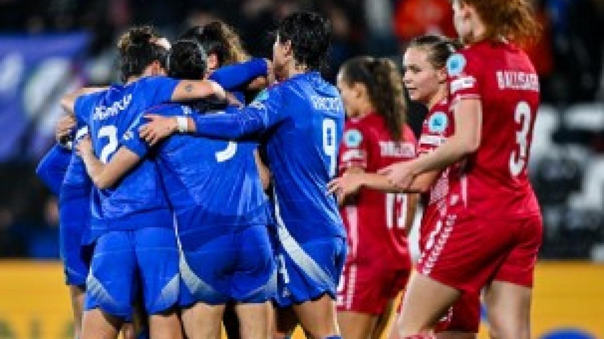 Azzurre, een stapje terug: wat een les van Denemarken, 1-3 onder de stortbui