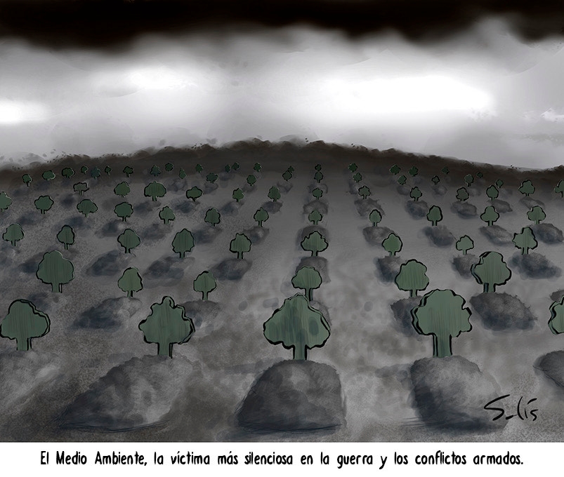 Un'altra vittima della guerra. Di Víctor Solís (@Visoor)