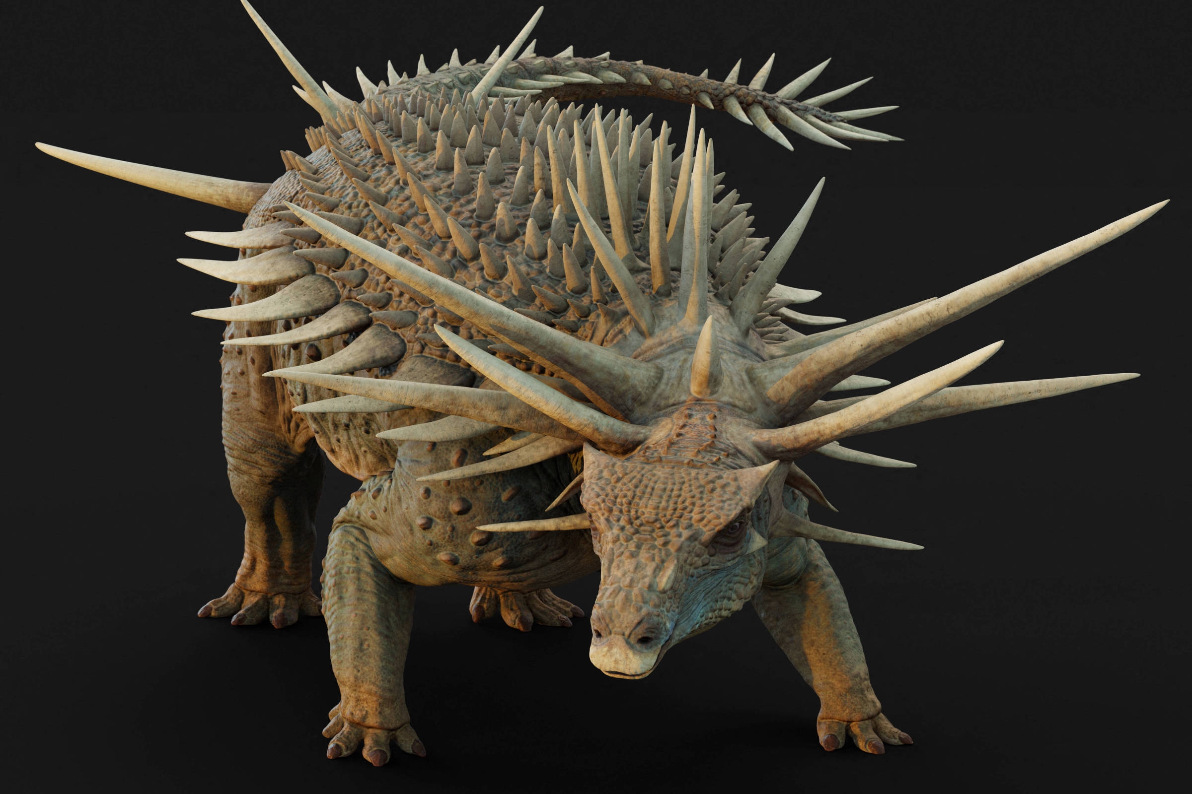 Le dinosaure possédait l'armure la plus bizarre jamais découverte, avec des pointes de plus d'un mètre de long