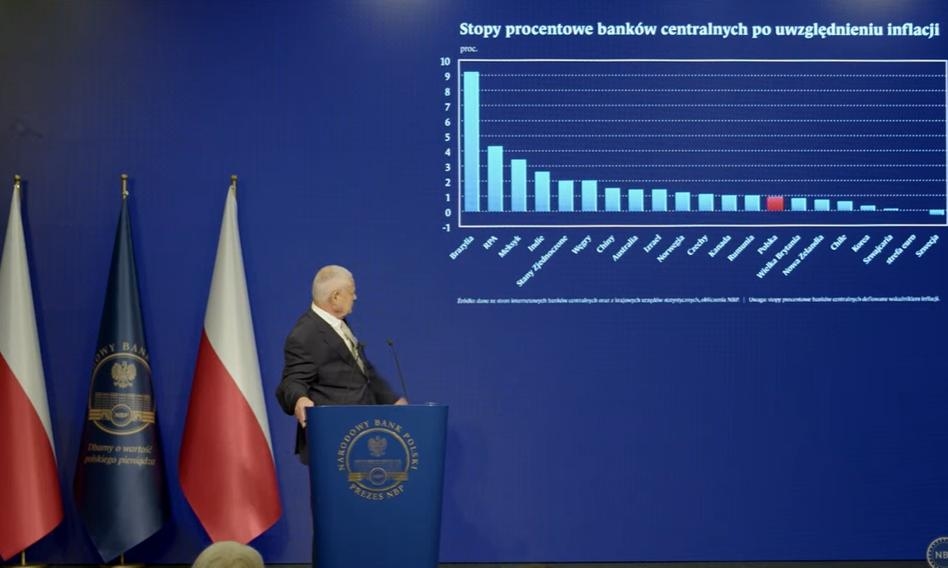 O Conselho de Política Monetária está cortando as taxas. A taxa de referência do NBP está agora abaixo de 5%.