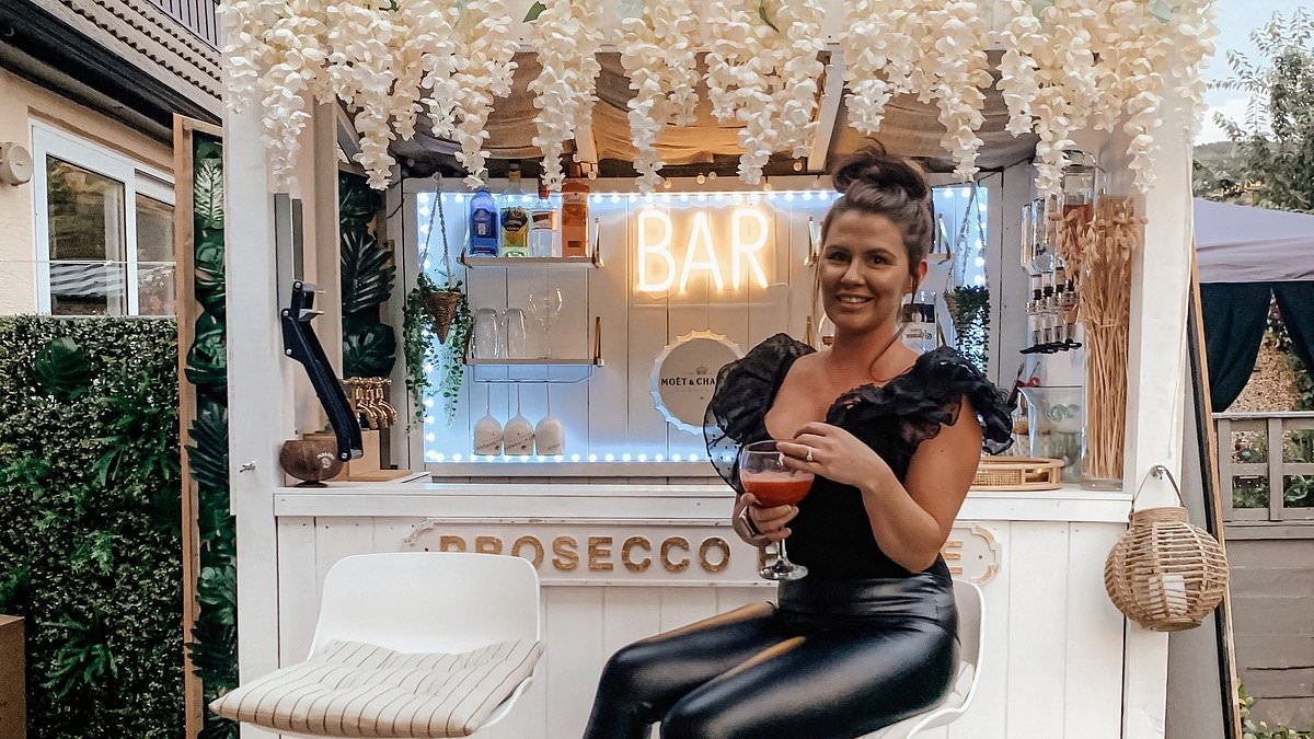 We built a bar in our garden - it saves us £6,000 a year on nights out