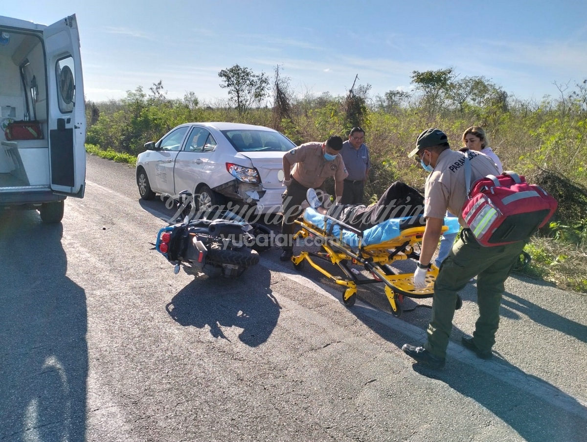 Motorrijder gewond bij ongeval op snelweg Mérida-Motul