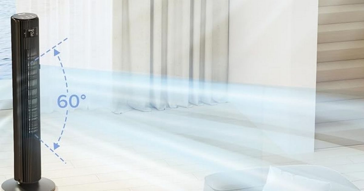 Ventilatore a torre silenzioso, "incredibilmente silenzioso ed efficiente", con sconto su Amazon