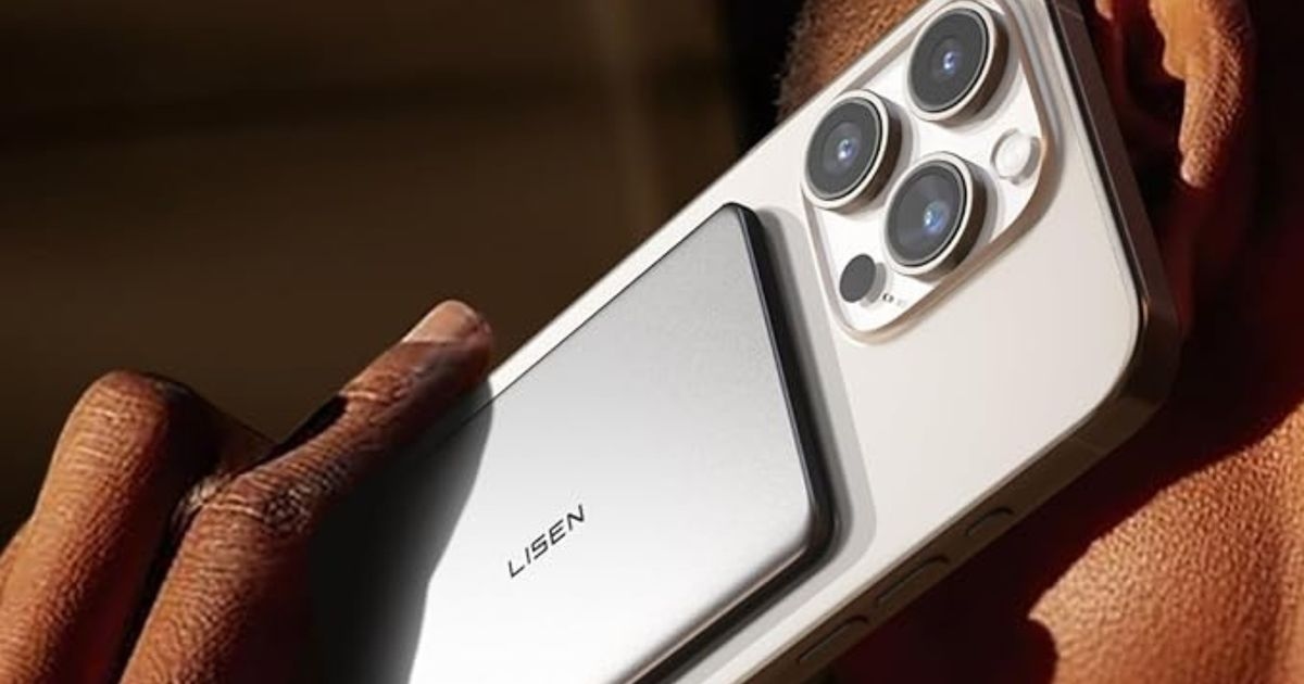 Economize 30% em um carregador portátil sem fio compacto e fino para celular, essencial para viagens