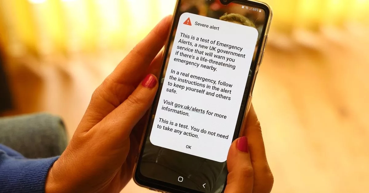 Emergency alert will go off on millions of phones - 'spread the word'