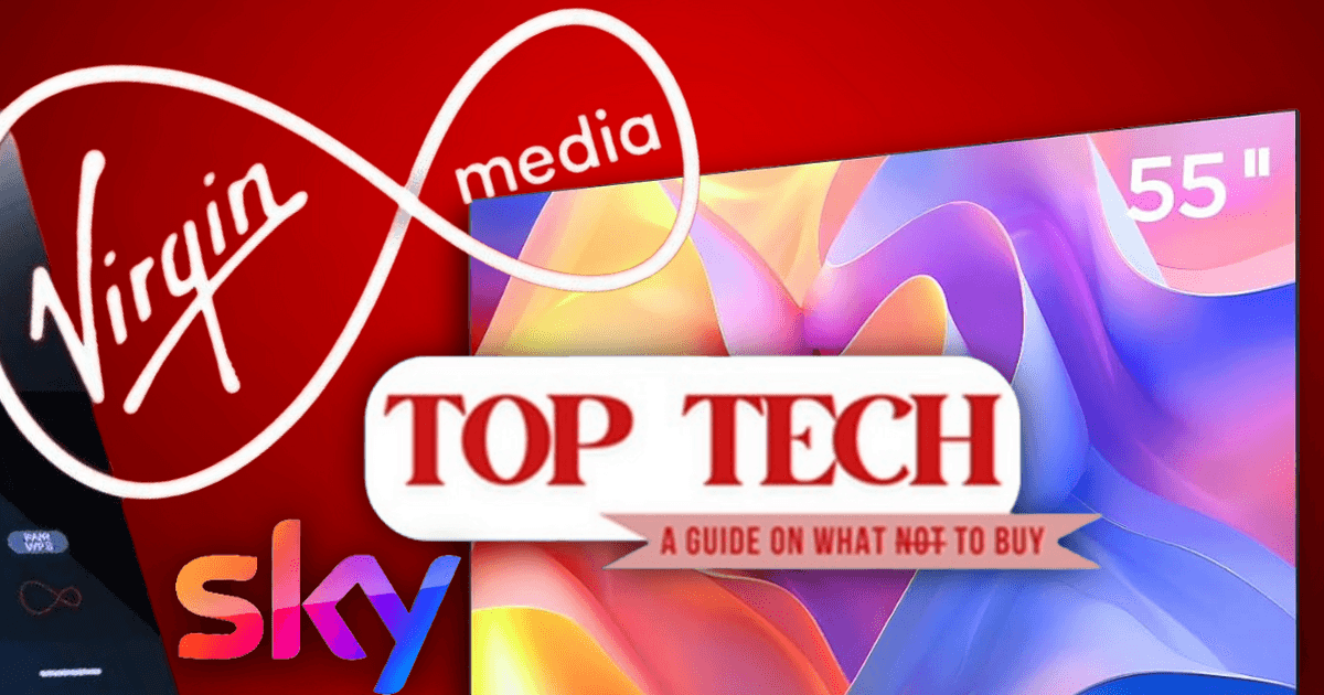 Top Tech: Sky contro Virgin Media, un piano sportivo ridotto a 66 pence al giorno e 260 sterline per la TV a 0 sterline