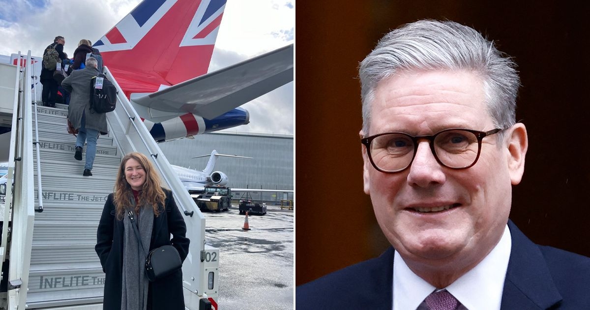 Volé en el avión de Keir Starmer a Washington antes de la crucial visita de Donald Trump.