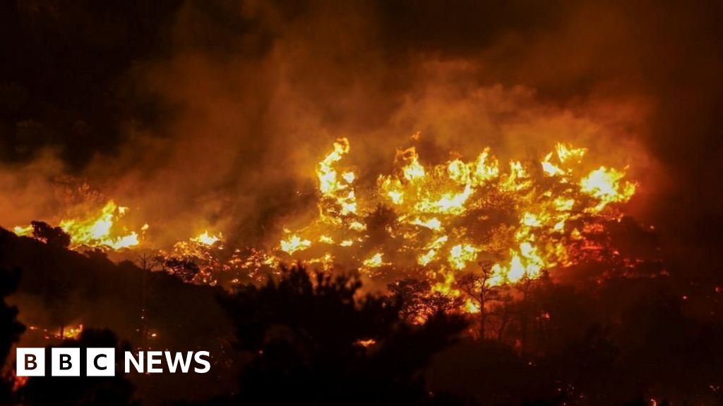 Évacuations massives alors qu'un incendie de forêt fait rage sur l'île grecque de Crète