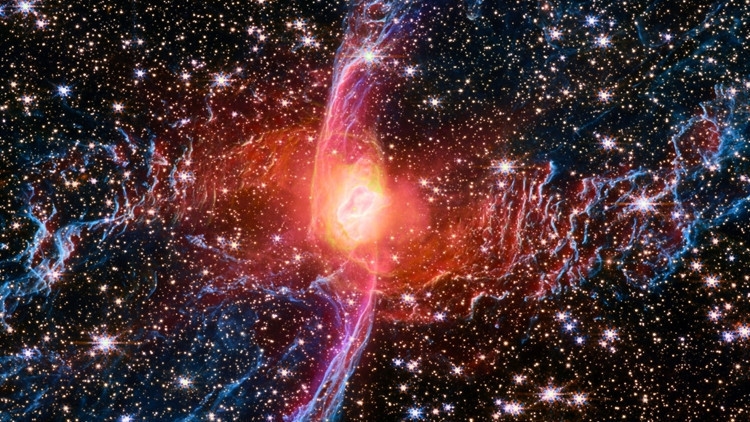 Das WST-Bildmaterial zeigt den Roten Spinnennebel in beispielloser Detailgenauigkeit.