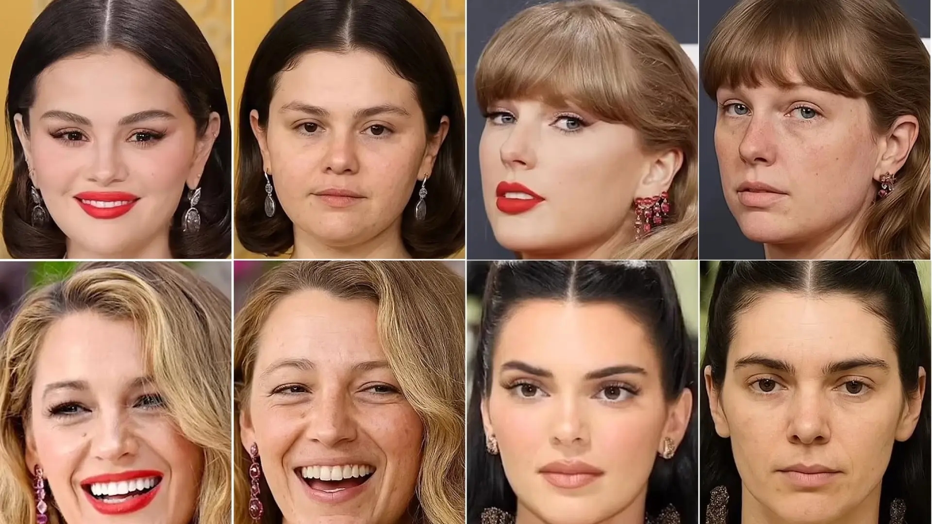 El impactante vídeo hecho con IA que muestra cómo serían las famosas sin maquillaje ni retoques estéticos