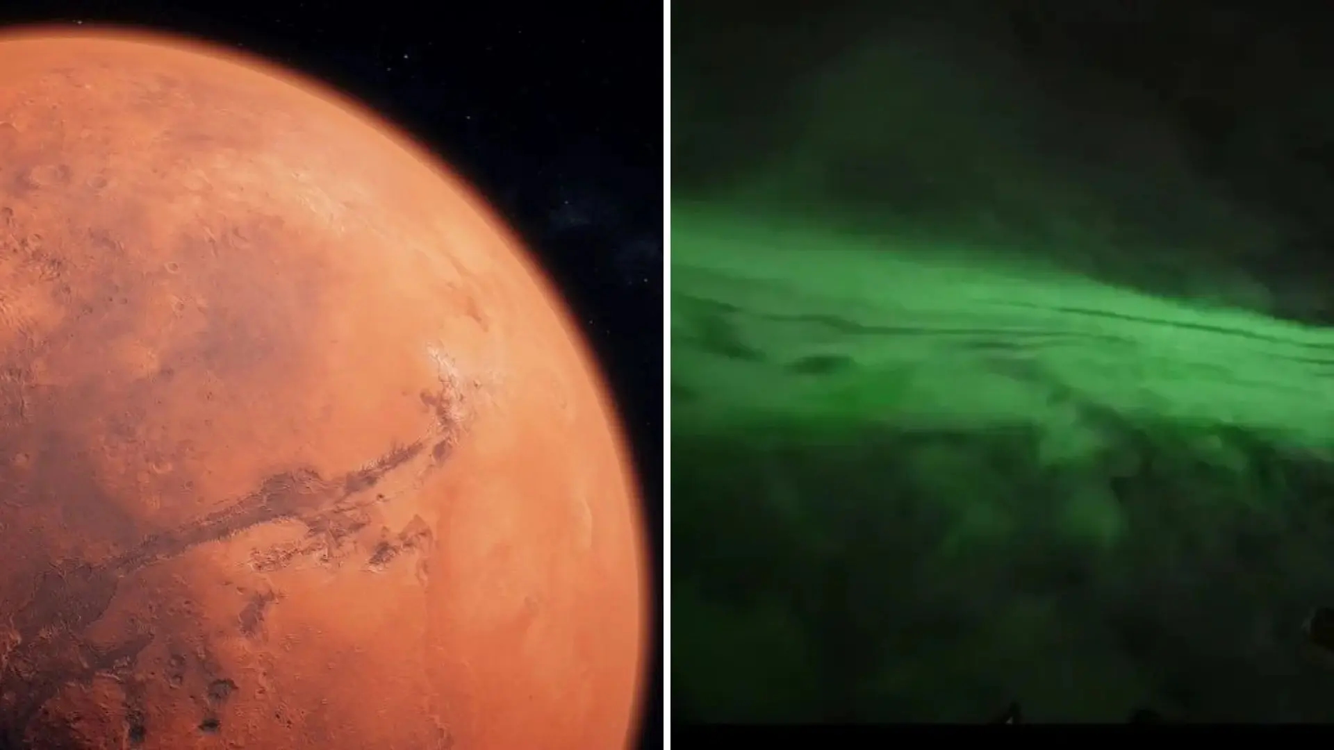 La NASA capta por primera vez auroras desde la superficie de Marte: así es este misterioso resplandor verde