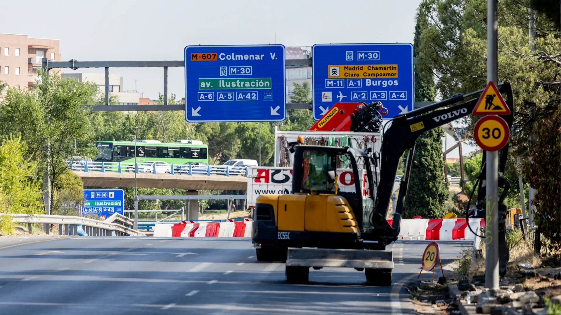La fermeture de la M-40 s'ajoute ce week-end aux nombreux travaux en cours à Madrid.