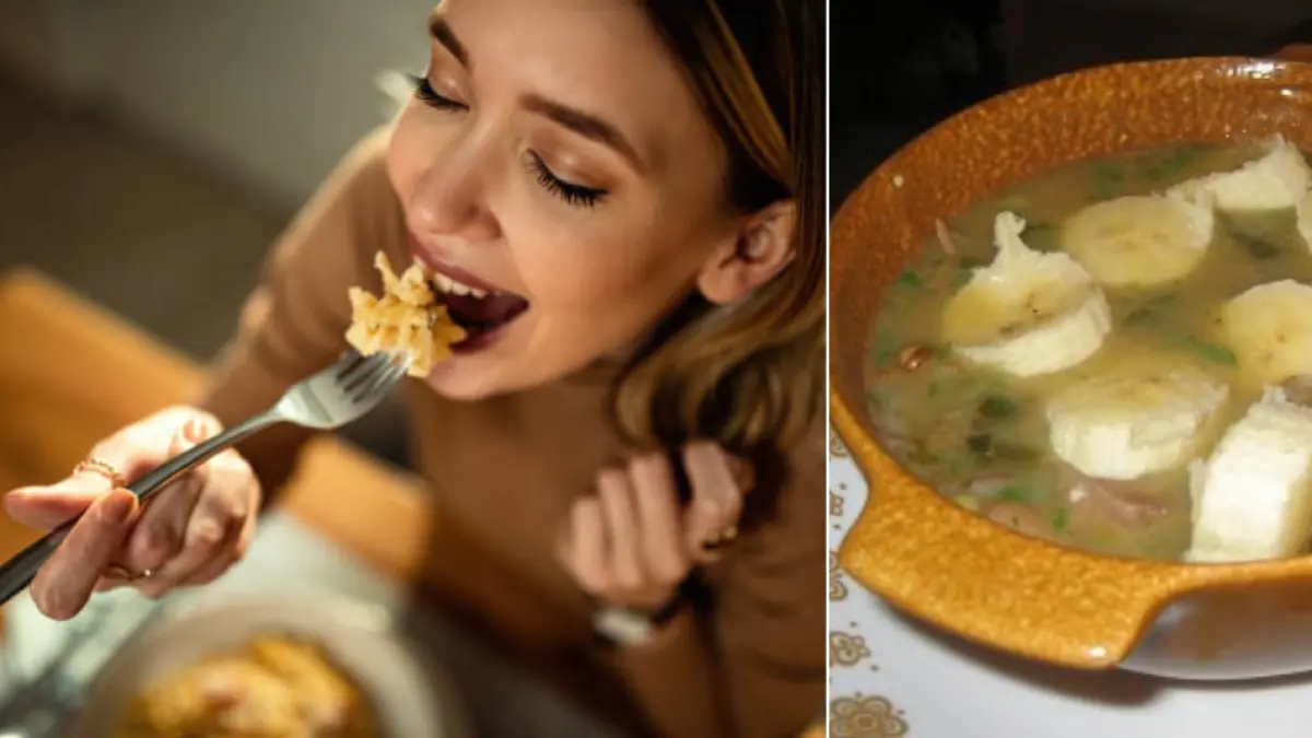 ¿Es raro o normal? Esto dice la inteligencia artificial sobre comer sopa con banano