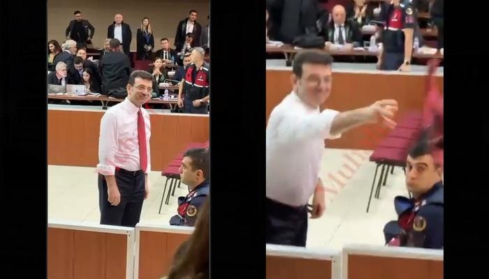 Le moment qui a marqué le court ! Ekrem İmamoğlu a retiré sa cravate et l'a lancée sur Özgür Çelik.