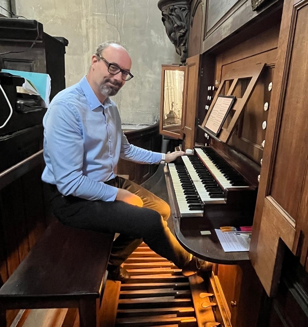 Frédéric Mayeur przy organach, wielki moment