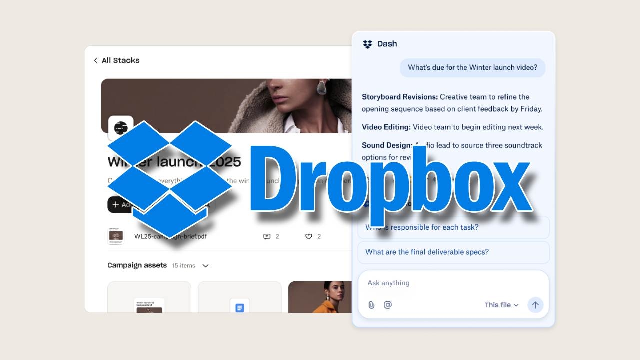 Dropbox presenta Dash: un espacio de trabajo de IA autoconfigurable para la productividad del equipo.