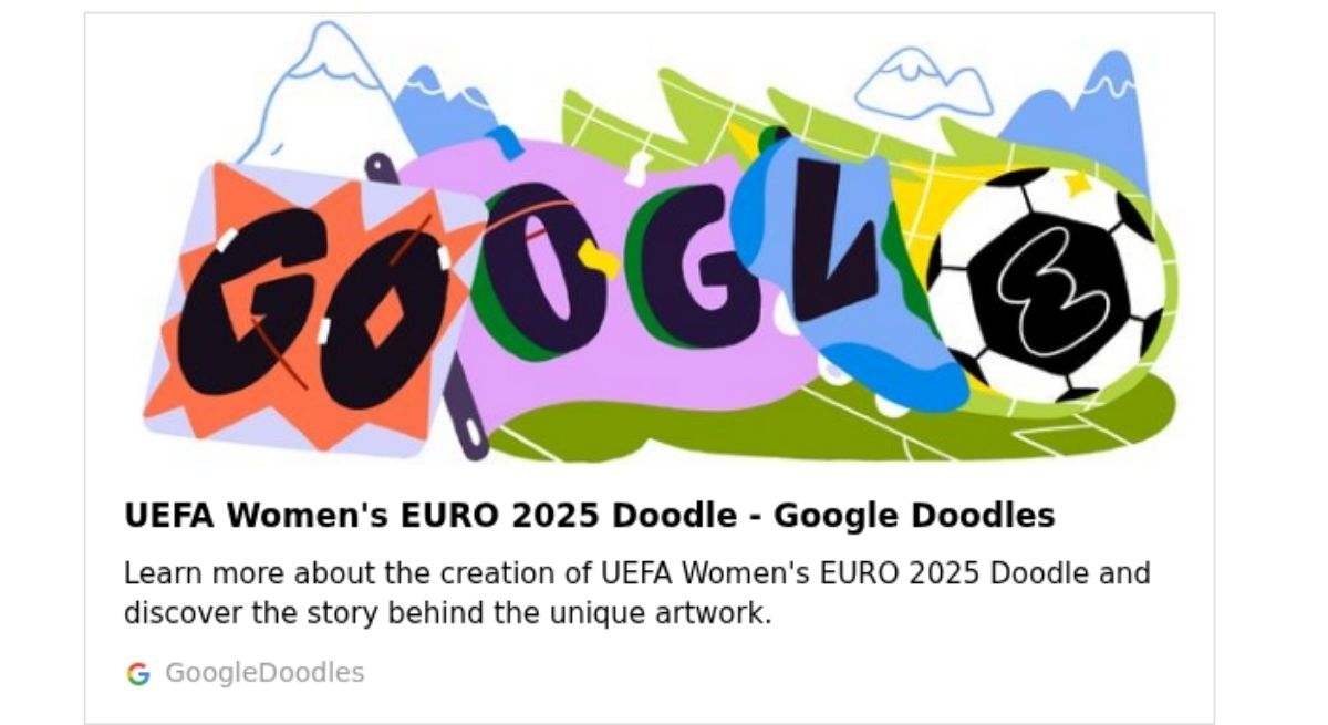 Google celebrates the start of UEFA Women's EURO 2025: schedules in Spain and where to watch
