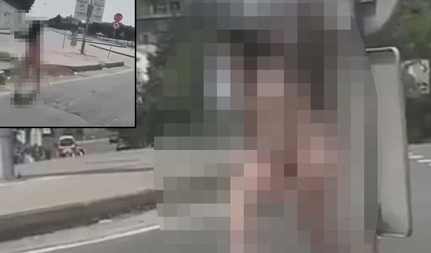 A woman walked naked in Başakşehir
