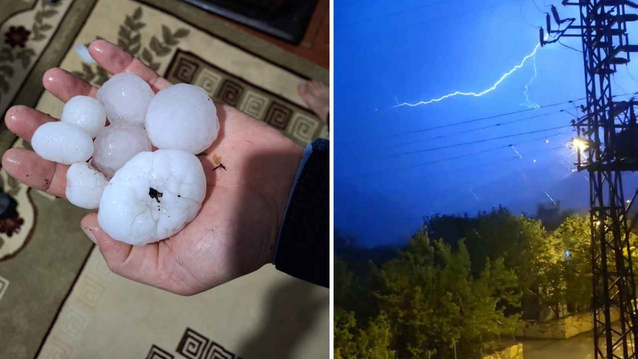 Grêle de la taille d'une noix à Diyarbakır