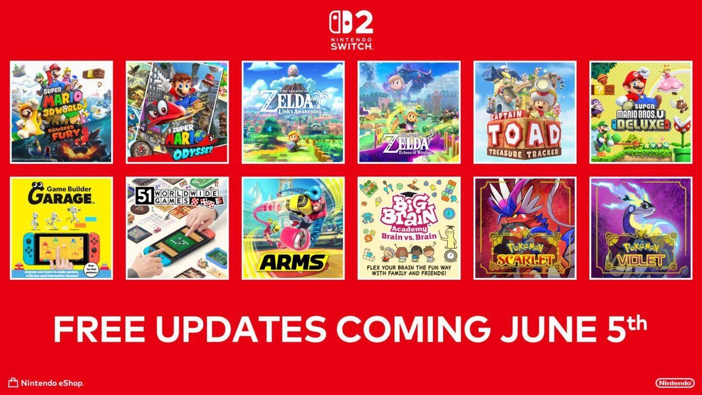 Nintendo, kostenloses Switch 2-Upgrade für 12 Spiele: Hier sind welche