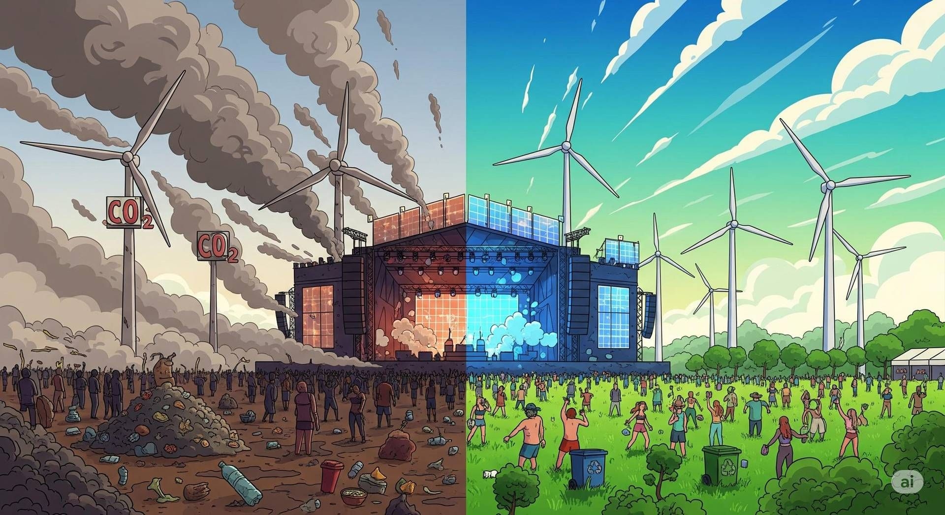Der ökologische Schatten von Großveranstaltungen: Ein Musikfestival verursacht bis zu 500 Tonnen CO₂