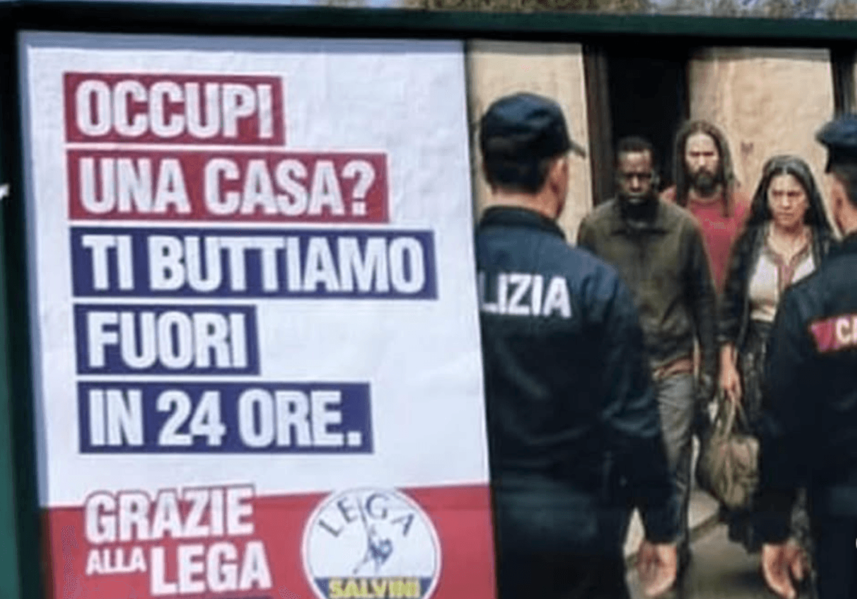 First vandalized, now removed. A storm over the League's posters on the security bill, Molteni calls them "shameful."