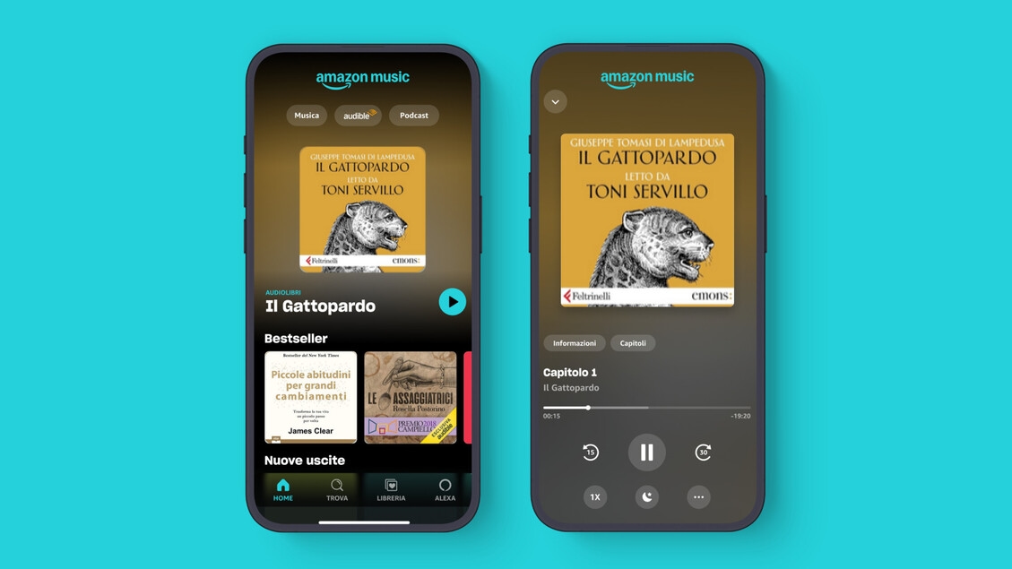Amazon Music incluirá audiolivros Audible na Itália