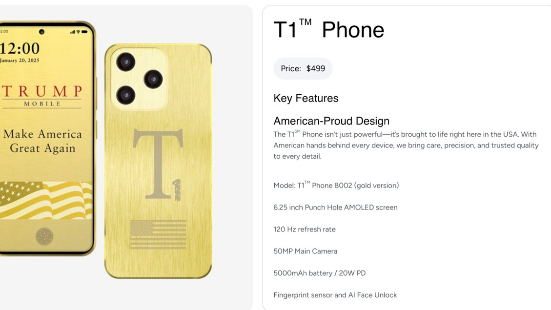 Trump Mobile Removes 'Made in USA' References from Site T1 Phone