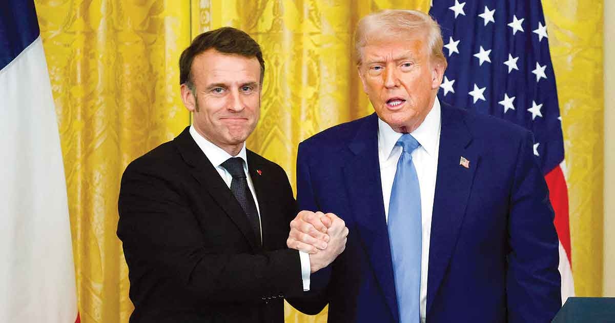 Macron intercede pela Europa junto a Trump