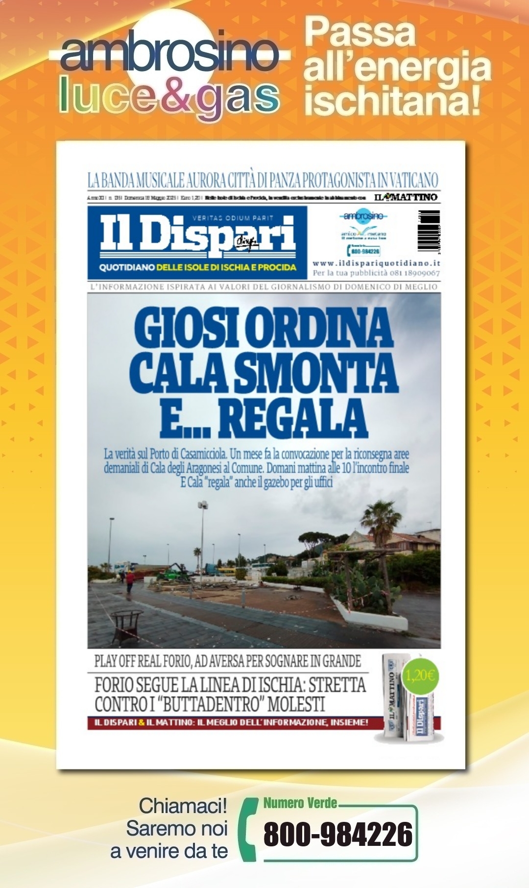 Nieuwszuil. Giosi beveelt, Cala ontmantelt en… geeft weg
