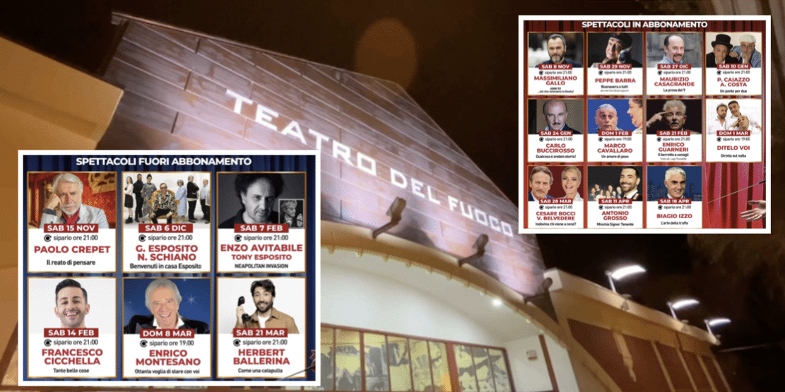 Foggia's Teatro del Fuoco presenteert het seizoen 2025-2026: grote namen en nieuwe producties.