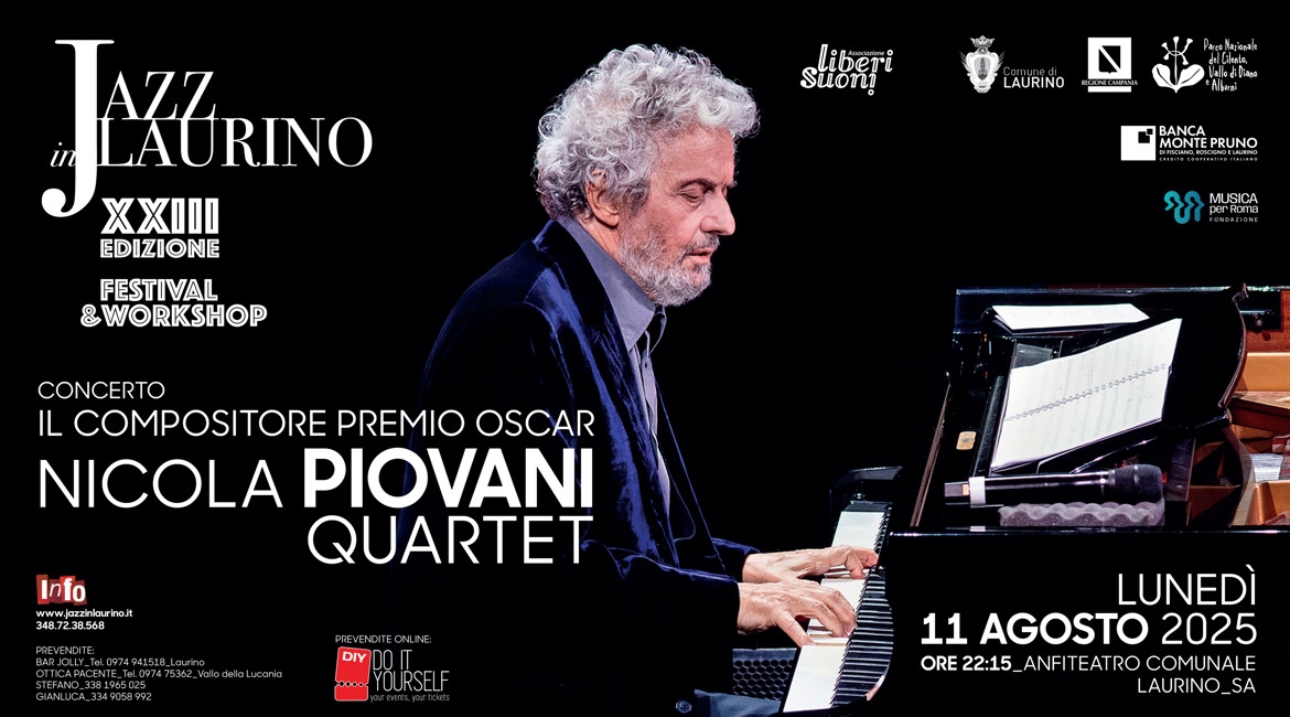 JazzinLaurino's 23rd edition kicks off: eagerly awaited concert by Maestro Nicola Piovani.
