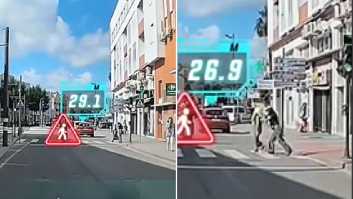 La irresponsabilidad de dos peatones en una calle de Chiclana de la Frontera que casi les cuesta un atropello: “Encima le increpan”