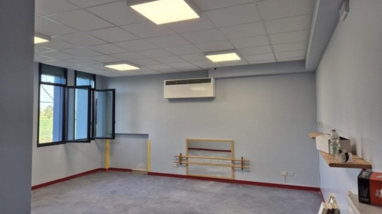 Summer construction work at school buildings in the town's first urban belt