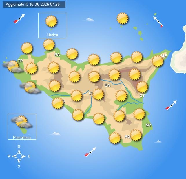 Sicilya Hava Durumu Salı Haziran 17