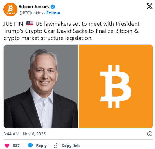 Regulación de criptomonedas 2025: David Sacks, designado por Trump, inicia una reforma histórica en EE. UU.