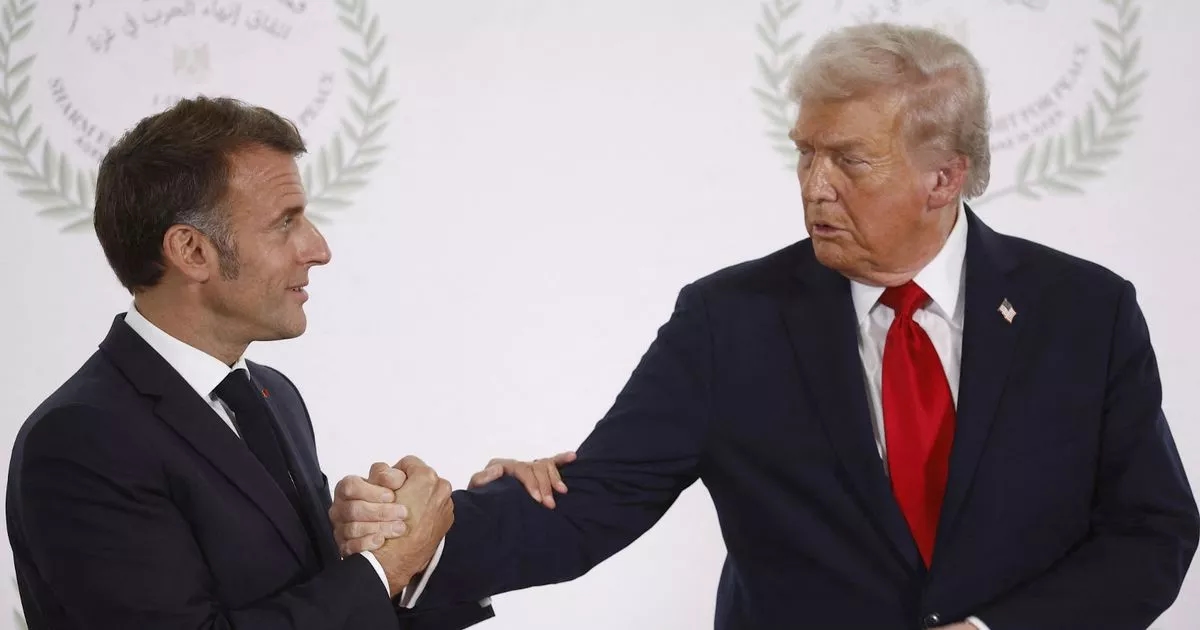 Donald Trump's private war of words with Emmanuel Macron exposed amid handshake