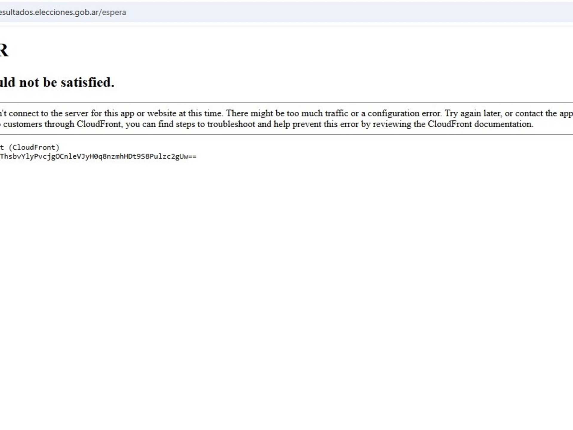 "Error 403": The 2025 election results page is down.